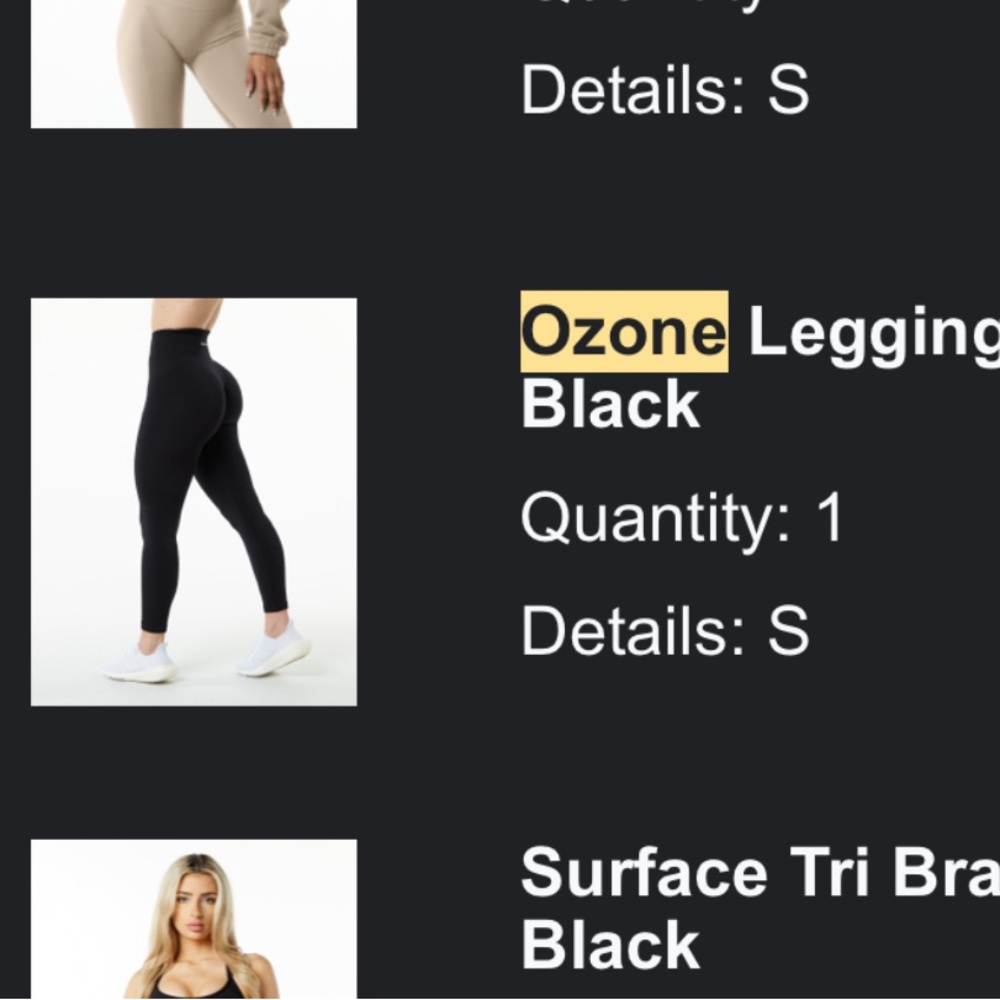 Alphalete Ozone leggings Black Size S